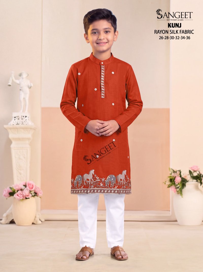 Sangeet Kunj Vol 1 Rayon Silk Kids Kurta 